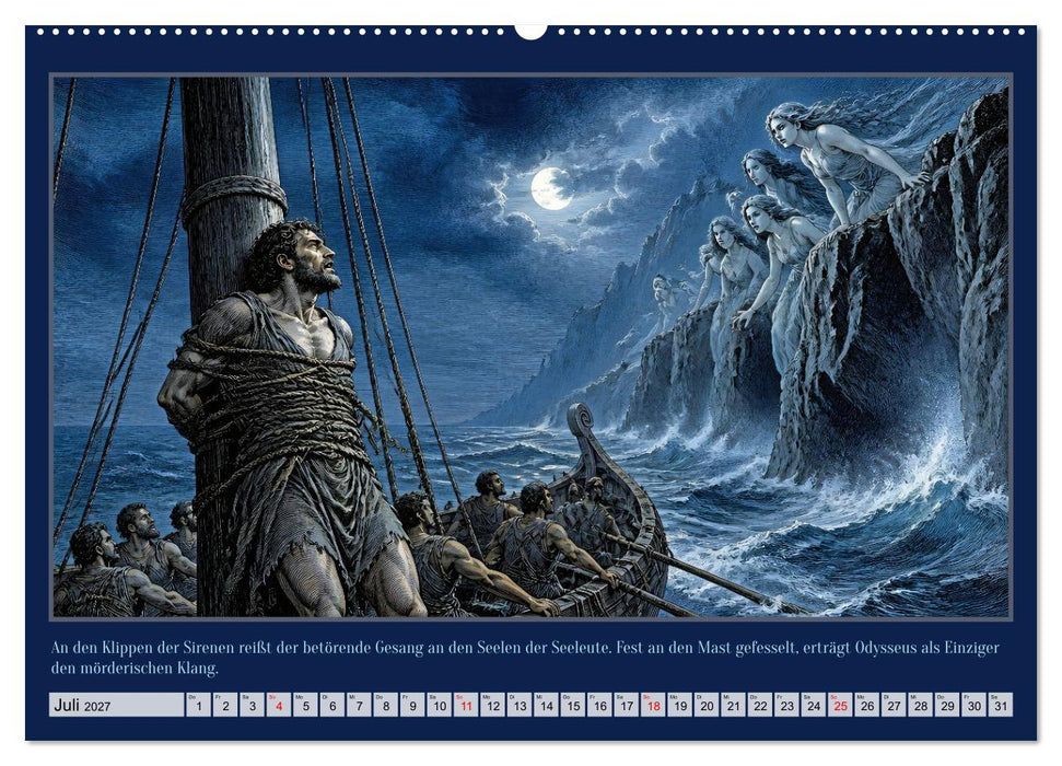 Gegen Sturm und Götter: Die Heimkehr des Odysseus (CALVENDO Premium Wandkalender 2027)