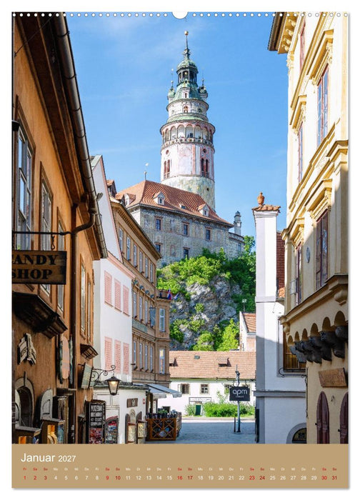 Zeitloses Cesky Krumlov. Zwischen Moldauschleifen und Schlosskulisse (CALVENDO Wandkalender 2027)