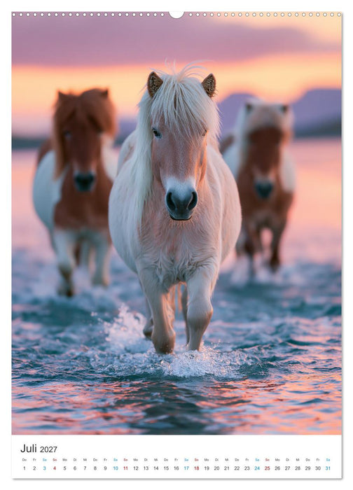 Islands wilde Pferde (CALVENDO Premium Wandkalender 2027)