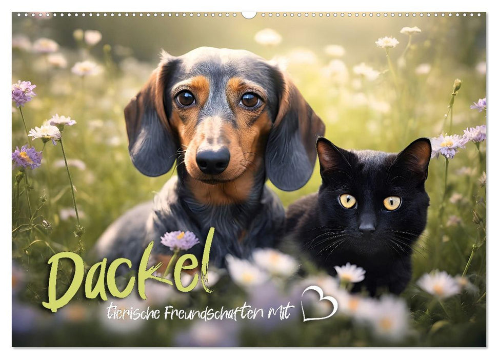 Dackel - tierische Freundschaften mit Herz (CALVENDO Wandkalender 2027)