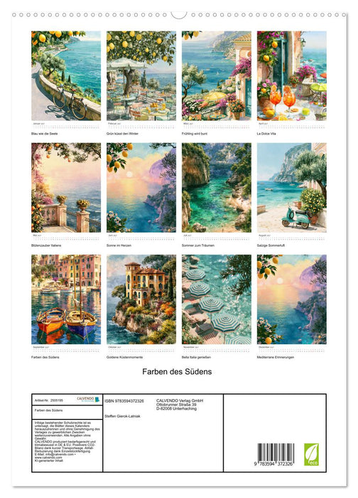 Farben des Südens (CALVENDO Premium Wandkalender 2027)