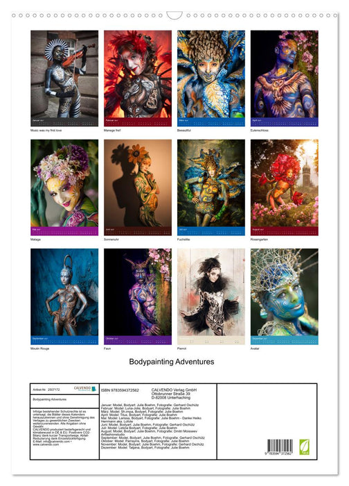 Bodypainting Adventures (CALVENDO Wandkalender 2027)