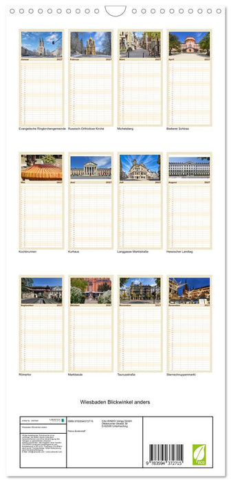 Wiesbaden Blickwinkel anders (CALVENDO Familienplaner 2027)