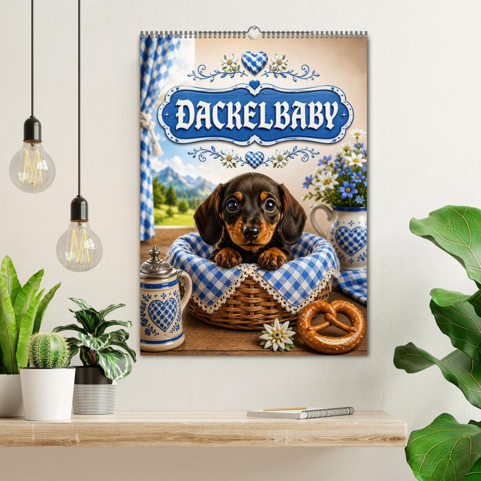Dackelbaby- A bissl frech, ganz vui liab! (CALVENDO Wandkalender 2027)