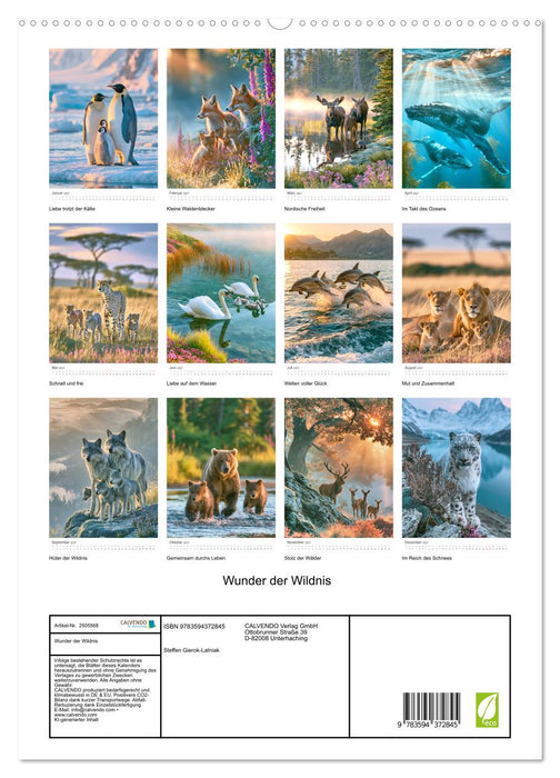 Wunder der Wildnis (CALVENDO Premium Wandkalender 2027)