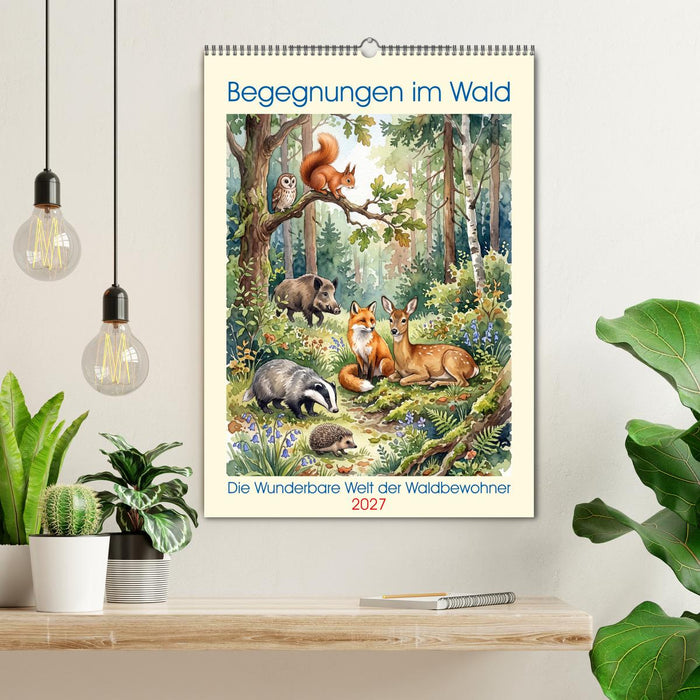 Begegnungen im Wald (CALVENDO Wandkalender 2027)