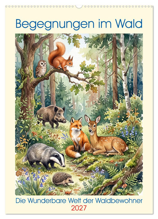 Begegnungen im Wald (CALVENDO Wandkalender 2027)