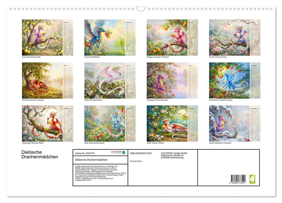 Diebische Drachenmädchen (CALVENDO Wandkalender 2027)