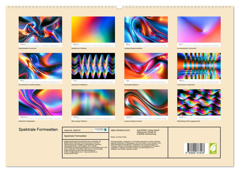 Spektrale Formwelten (CALVENDO Premium Wandkalender 2027)