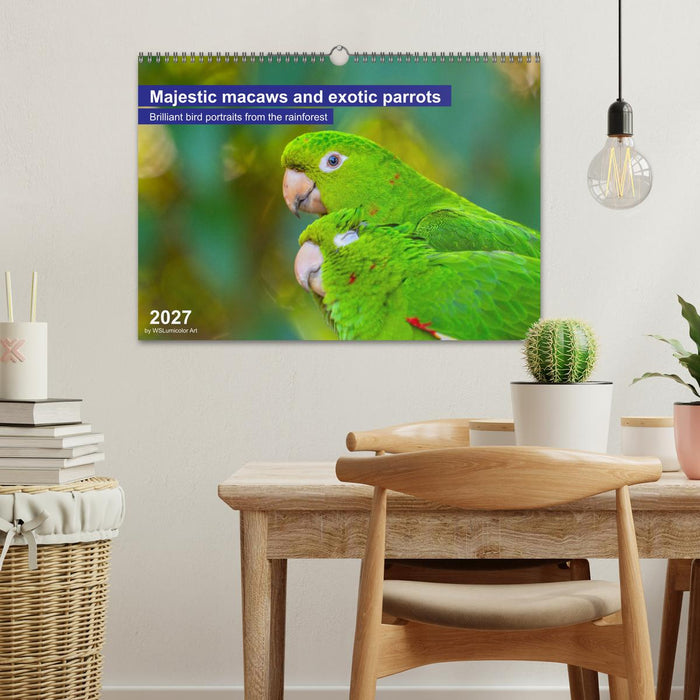 Macaws and colorful parakeets - Exotic parrot portraits (CALVENDO Monthly Calendar 2027)