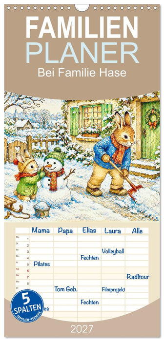 Bei Familie Hase (CALVENDO Familienplaner 2027)