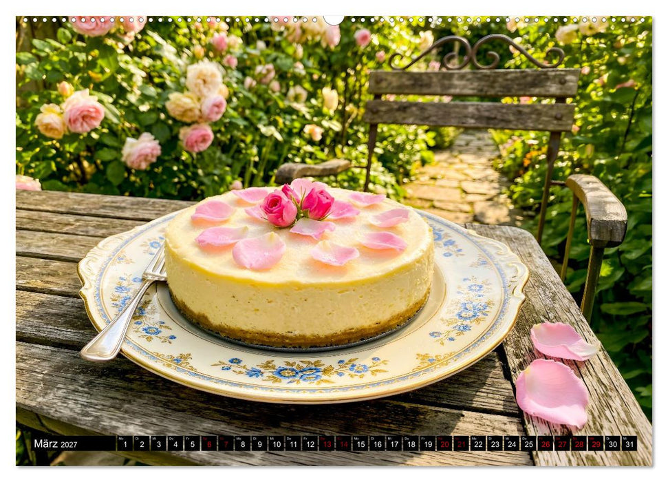 Käsekuchen Kalender - Köstliche Dessertmomente (CALVENDO Wandkalender 2027)