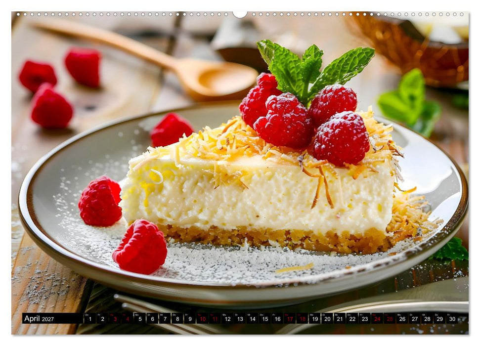 Käsekuchen Kalender - Köstliche Dessertmomente (CALVENDO Wandkalender 2027)