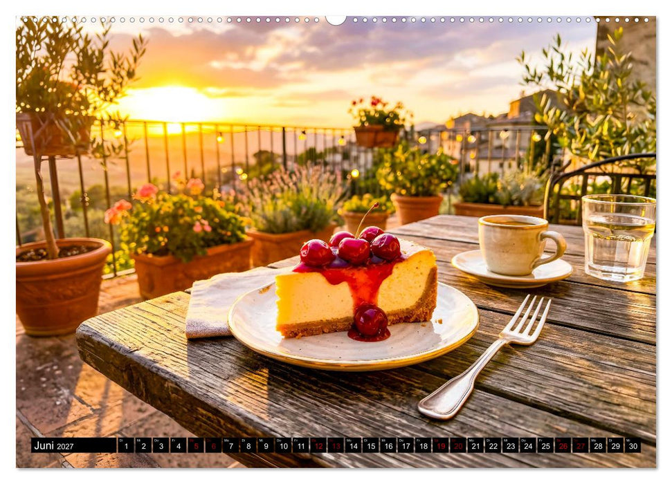 Käsekuchen Kalender - Köstliche Dessertmomente (CALVENDO Wandkalender 2027)