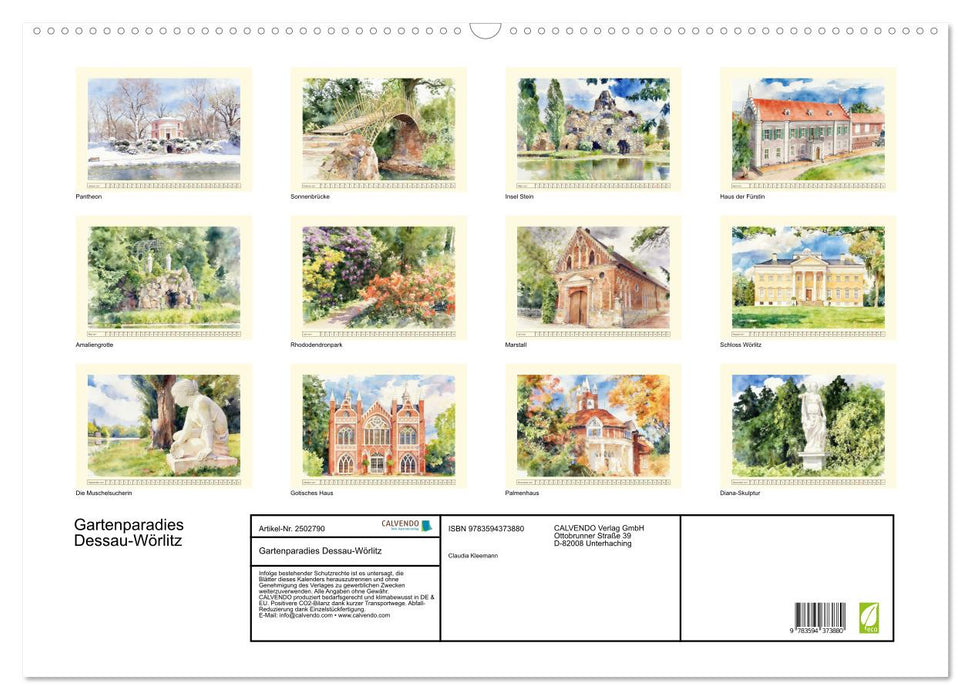 Gartenparadies Dessau-Wörlitz (CALVENDO Wandkalender 2027)
