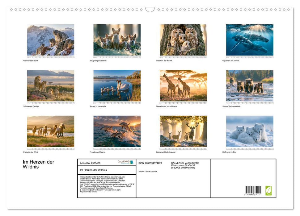 Im Herzen der Wildnis (CALVENDO Wandkalender 2027)