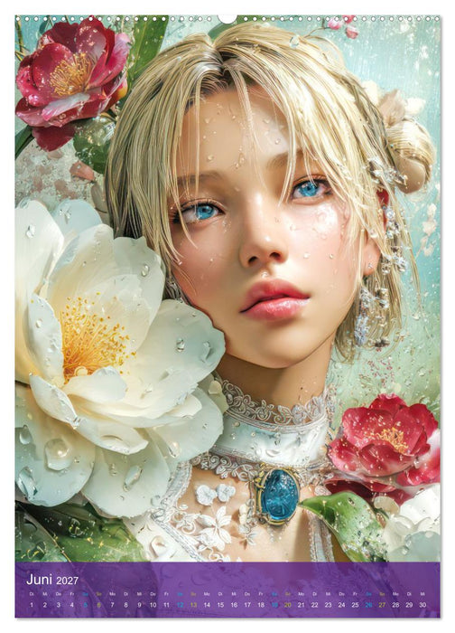 Verspielte Anime Figuren - Portraits (CALVENDO Premium Wandkalender 2027)