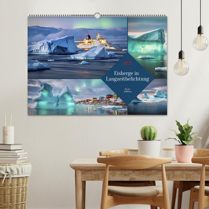 Eisberge in Langzeitbelichtung (CALVENDO Wandkalender 2027)