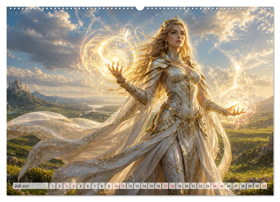 Chroniken des Elfenreichs - Elfen, Drachen, Magie (CALVENDO Premium Wandkalender 2027)