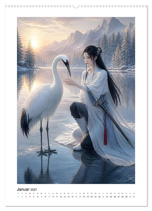 Zwischen Kranich und Drache (CALVENDO Premium Wandkalender 2027)