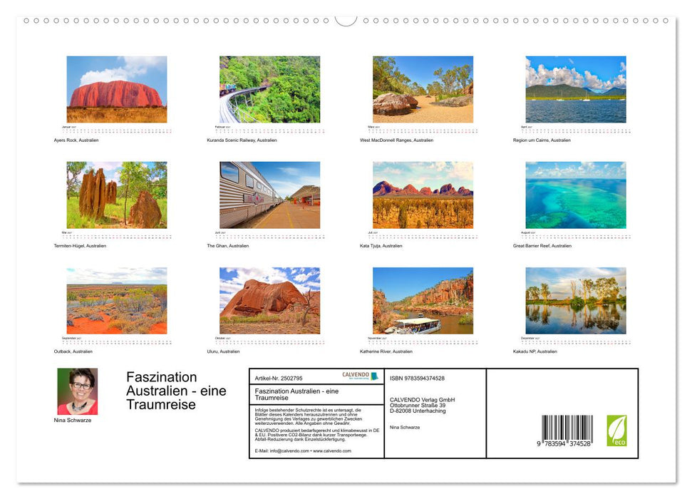Faszination Australien - eine Traumreise (CALVENDO Wandkalender 2027)