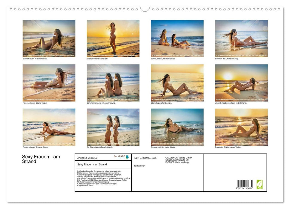 Sexy Frauen - am Strand (CALVENDO Wandkalender 2027)