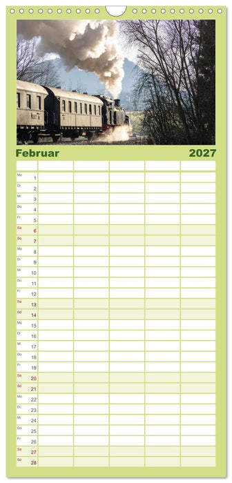 Dampfzeit zwischen Schwarzwald, Alb und Alpen (CALVENDO Familienplaner 2027)