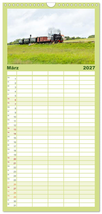 Dampfzeit zwischen Schwarzwald, Alb und Alpen (CALVENDO Familienplaner 2027)
