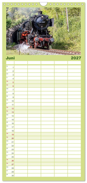 Dampfzeit zwischen Schwarzwald, Alb und Alpen (CALVENDO Familienplaner 2027)