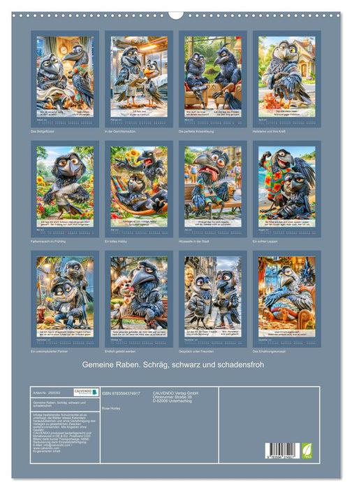 Gemeine Raben. Schräg, schwarz und schadensfroh (CALVENDO Wandkalender 2027)