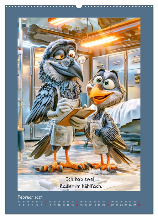 Gemeine Raben. Schräg, schwarz und schadensfroh (CALVENDO Wandkalender 2027)