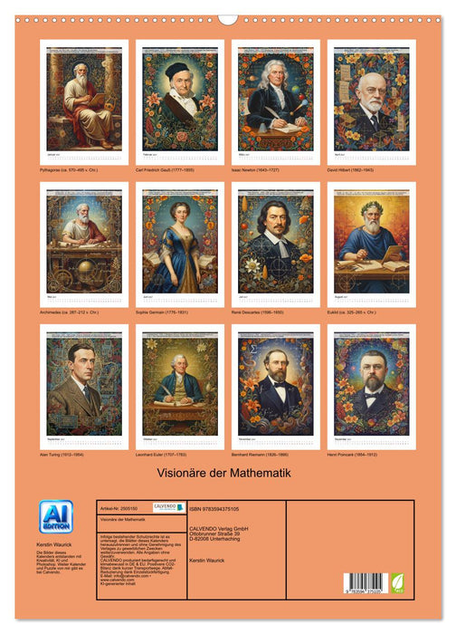 Visionäre der Mathematik (CALVENDO Wandkalender 2027)