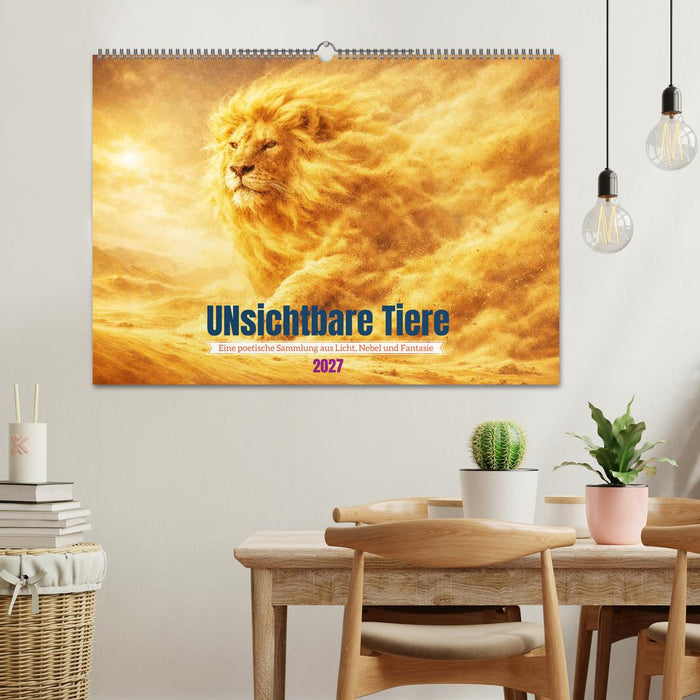 UNsichtbare Tiere - Eine poetische Sammlung aus Licht, Nebel und Fantasie (CALVENDO Wandkalender 2027)