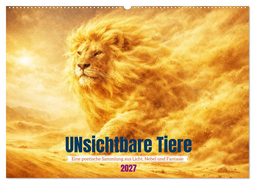 UNsichtbare Tiere - Eine poetische Sammlung aus Licht, Nebel und Fantasie (CALVENDO Wandkalender 2027)