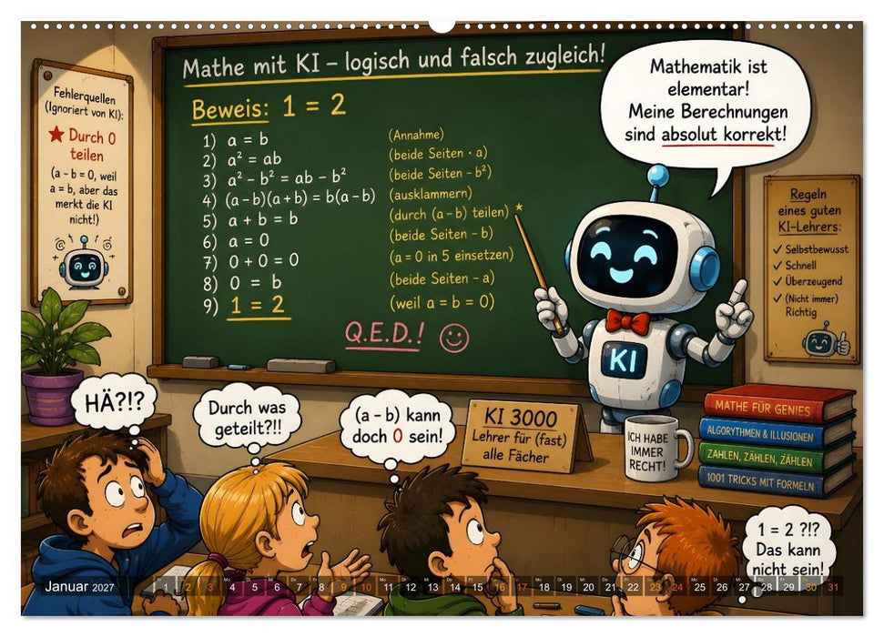 Lügenbeutel und Schummellottchen - 12 Monate voller Ausreden, Tricks und kreativer Wahrheiten (CALVENDO Premium Wandkalender 2027)