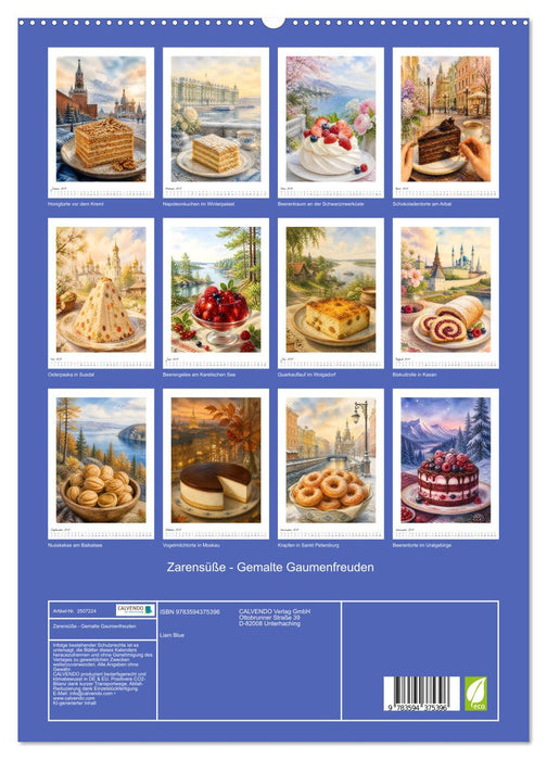 Zarensüße - Gemalte Gaumenfreuden (CALVENDO Premium Wandkalender 2027)