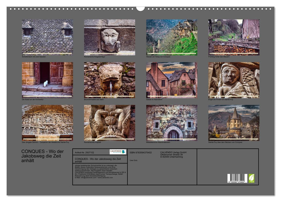 CONQUES - Wo der Jakobsweg die Zeit anhält (CALVENDO Wandkalender 2027)