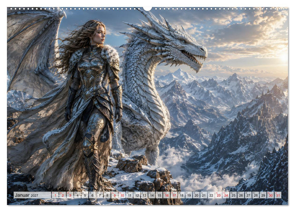 Chroniken des Elfenreichs - Elfen, Drachen, Magie (CALVENDO Wandkalender 2027)