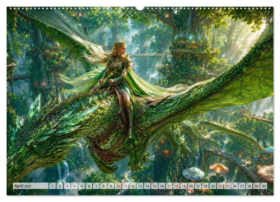 Chroniken des Elfenreichs - Elfen, Drachen, Magie (CALVENDO Wandkalender 2027)