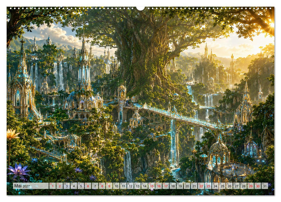 Chroniken des Elfenreichs - Elfen, Drachen, Magie (CALVENDO Wandkalender 2027)