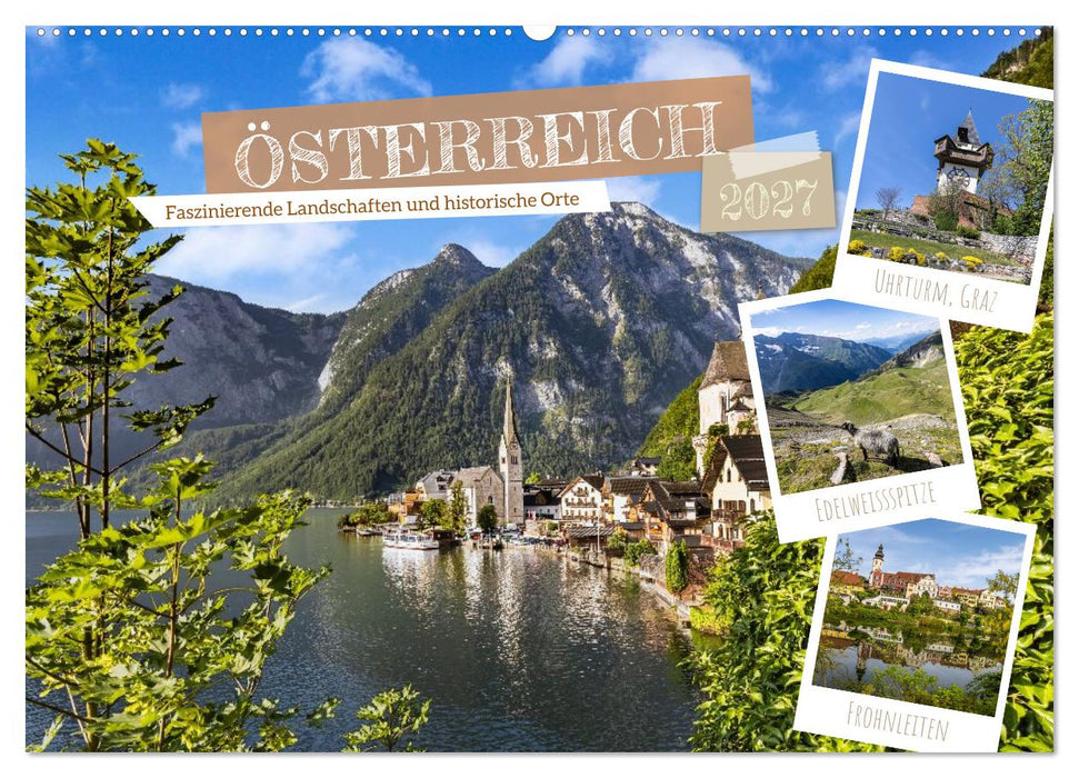 Österreich - Faszinierende Landschaften und historische Orte (CALVENDO Wandkalender 2027)