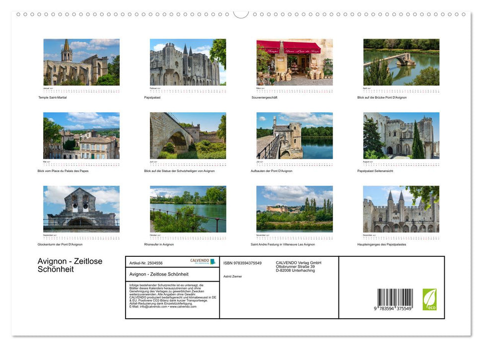 Avignon - Zeitlose Schönheit (CALVENDO Premium Wandkalender 2027)