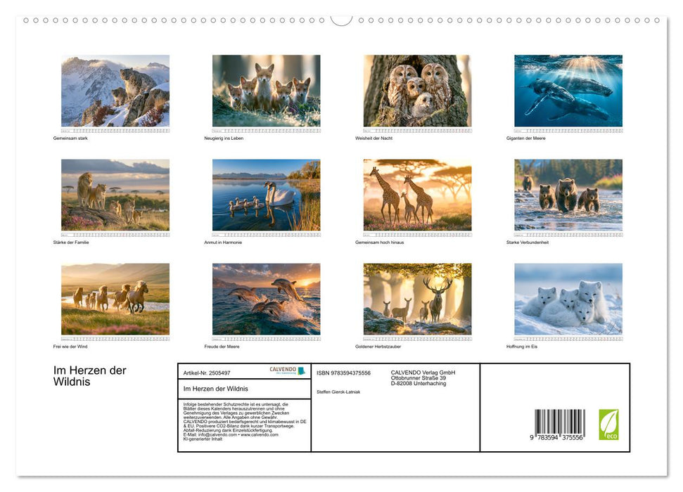 Im Herzen der Wildnis (CALVENDO Premium Wandkalender 2027)