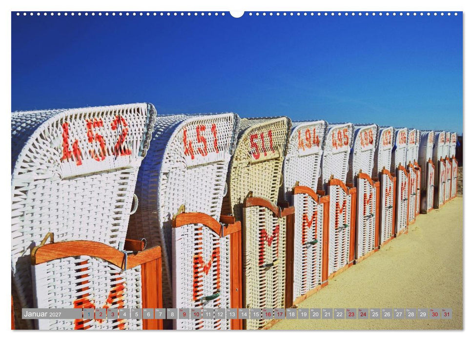 Strandkörbe - Lieblinge an Nord- und Ostsee (CALVENDO Premium Wandkalender 2027)