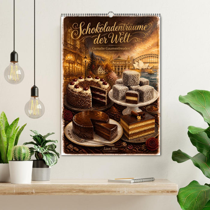 Schokoladenträume der Welt - Gemalte Gaumenfreuden (CALVENDO Wandkalender 2027)