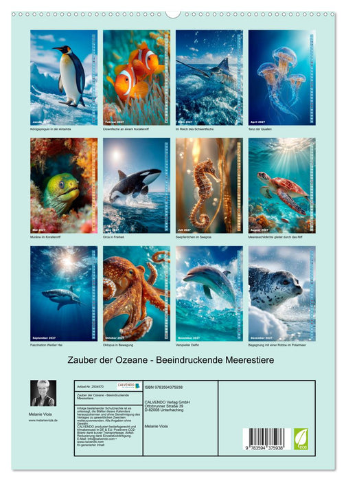 Zauber der Ozeane - Beeindruckende Meerestiere (CALVENDO Premium Wandkalender 2027)
