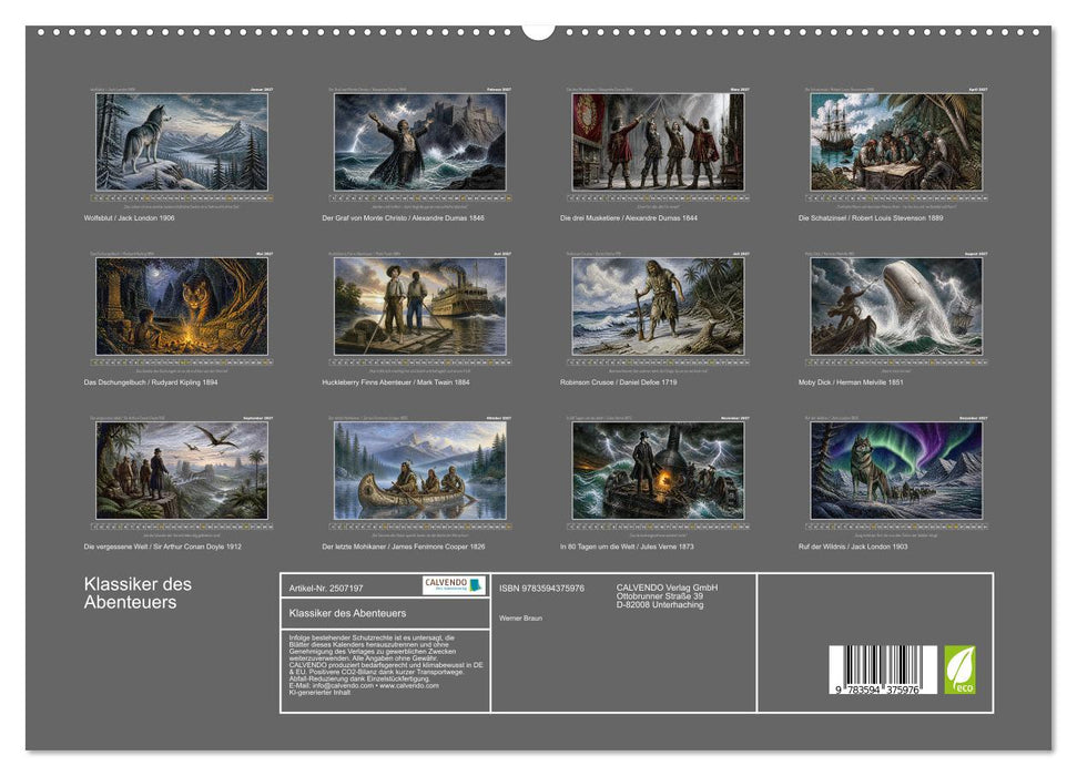 Klassiker des Abenteuers (CALVENDO Premium Wandkalender 2027)
