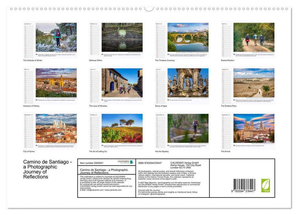 Camino de Santiago - a Photographic Journey of Reflections (CALVENDO Premium-Calendar 2027)