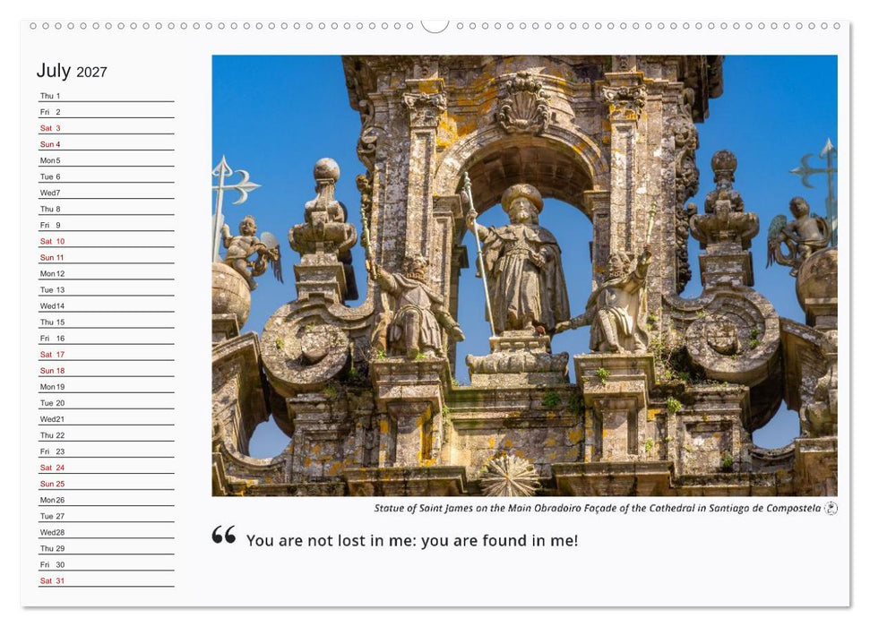 Camino de Santiago - a Photographic Journey of Reflections (CALVENDO Premium-Calendar 2027)