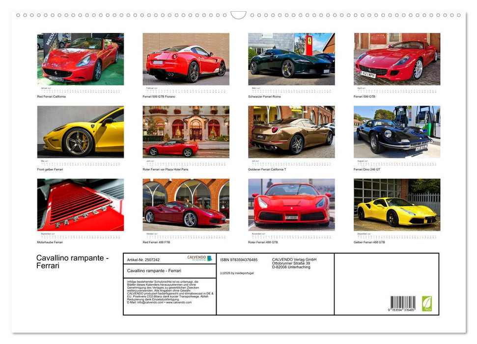 Cavallino rampante - Ferrari (CALVENDO Wandkalender 2027)